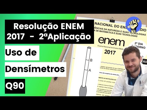 ✏️ENEM 2017 PPL | Um estudante construiu um densímetro, esquematizado na figura, utilizando um