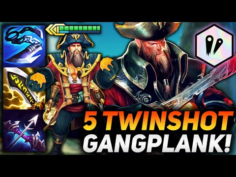 INFINITE GOLD FARMER 5 TWINSHOT GANGPLANK 3 CARRY!! | Teamfight Tactics Patch 12.5B