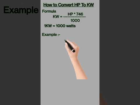 HP to KW Calculate| HP to KW conversion| how to convert HP to KW| HP to KW convert formula. motor