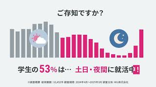 【採用説明会の自動化】説明会を24時間365日｜リクルートミル 「学生の53%は土日夜間に就活中」篇