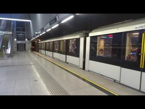 Budapest Metro Line M4 train arriving at Keleti Pályaudvar