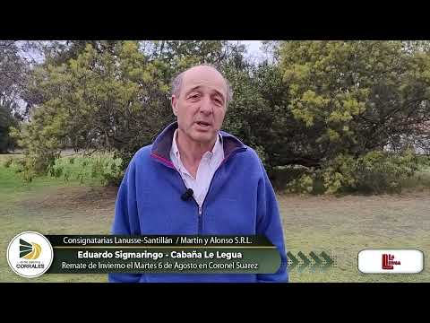 Eduardo Sigmaringo - Cabaña La Legua - Remate de Invierno Martes 6 de Agosto en Coronel Suarez