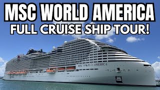 MSC World America FULL Cruise Ship Tour | Complete Walkthrough and Review