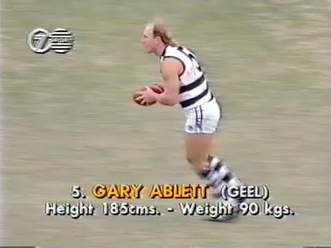 Gary Ablett kicks massive torp! Geelong v Fitzroy 1992