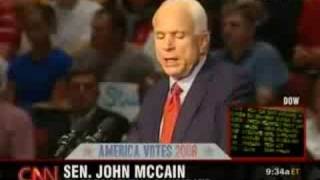 MCCAIN (0:15 in the video): "...the fundamentals of our economy our strong..."