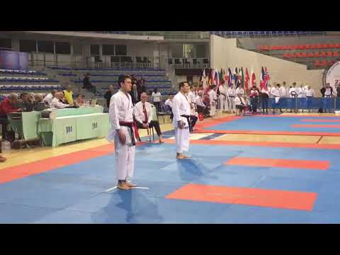 Senior Men Individual Kata 4th round, 23rd JKA European Championships 2018, Nis, Serbia