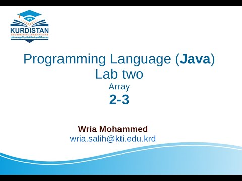 Lab2 3 Array In Java