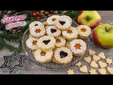 Linzer Plätzchen mit Marmelade | Spitzbuben | Hildabrötchen | Plätzchenrezept - Kekse backen