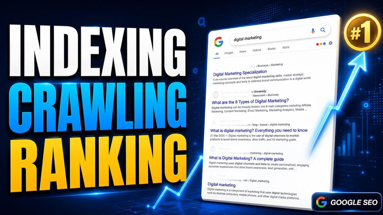 SEO Basics Tutorial in Hindi 2026 | Indexing, Crawling, Ranking Explained | #seobasics