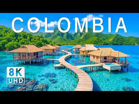 Colombia 8K Drone Footage | San Andrés Island, White Sand Coves & Crystal Shallows UHD