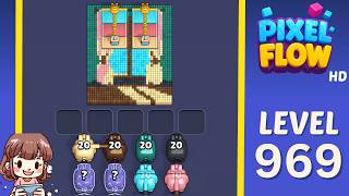 Pixel Flow Level 969 Solution Walkthrough