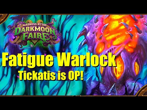*NEW* Fatigue Warlock! TICKATUS IS OP! - Darkmoon Races - Hearthstone