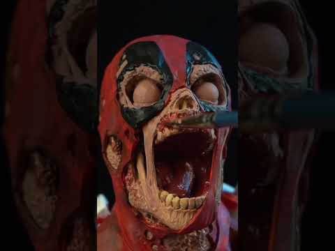 Sculpting Deadpool Zombie [Bust] - Timelapse #shorts