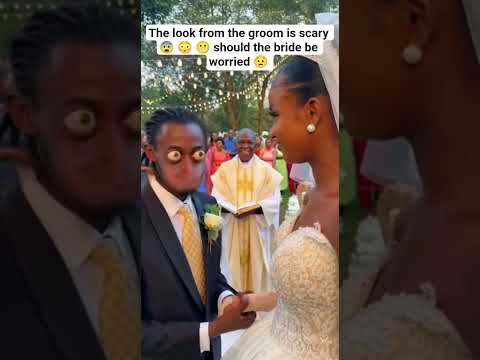 The look from the groom is scary 😨 😳 😬 should the bride be worried 😟 #shortsfeed