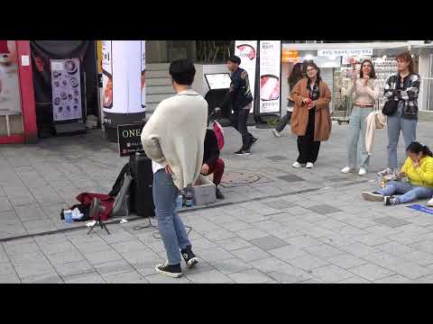 231018 kpop cover dance team ONE OF - YES or YES (TWICE) Hongdae busking