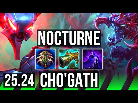 NOCTURNE vs CHO'GATH (JGL) | Good KDA: 26/1/3, 53K damage | EUW Master | 25.24