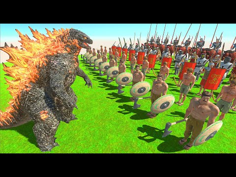 GODZILLA vs ANCIENT HUMANS - Animal Revolt Battle Simulator