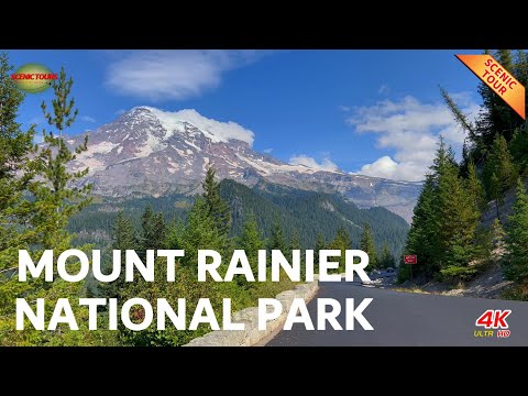 Mount Rainier National Park 4K - Scenic Relaxation Film With Music | Mount Rainier Relaxing Video