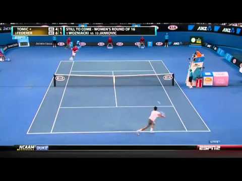 Federer vs  Tomic  Australian Open 2012 R4 HD   YouTube