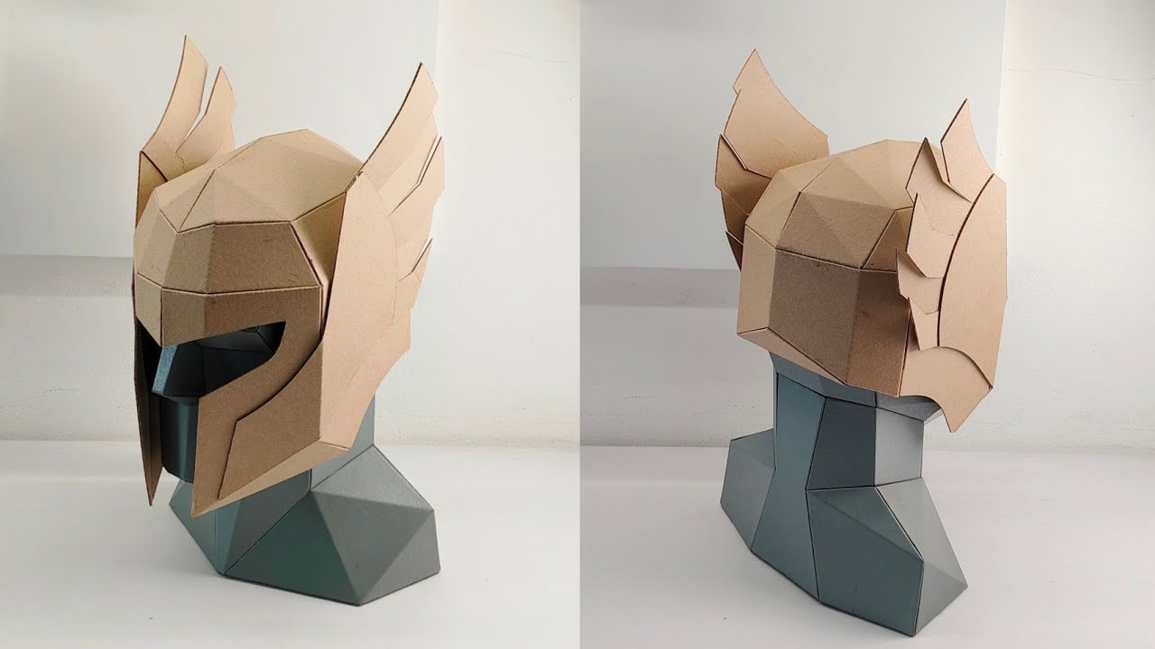 Elf or Thor Helmet Cardboard Template – DIY Costume and Cosplay Pattern (PDF, SVG, Resizeable) – Craft No. 3601 Video Walkthrough