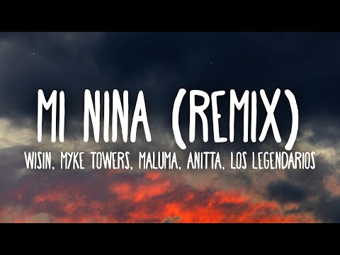 Wisin, Myke Towers, Maluma - Mi Niña Remix (Letra/Lyrics) ft. Anitta, Los Legendarios