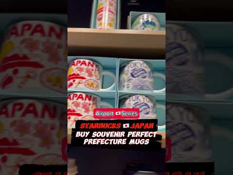 Numerosas 🇯🇵 Canecas Starbucks da Prefeitura do Japão no aeroporto #japan #naritaairport #hanedaairport