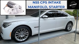 BMW N55 Intake Manifold, Starter and Crankshaft Sensor Removal Replacement 2014 BMW F01 740i F02