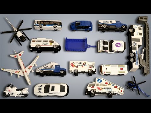 Police & Airport Vehicles | Learn Vehicles | Educational Video | teach transports