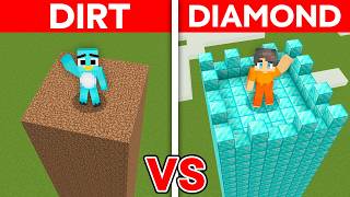 DIRT vs DIAMOND: Battle of TOWERS in Minecraft