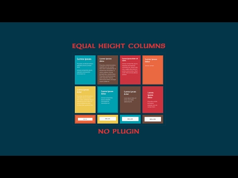 Equal Height Columns No Plugin | Infinity Pro