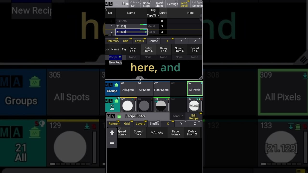 Recipe vs Non-Recipe Programming! #grandma3 #recipes #programming #stagelighting