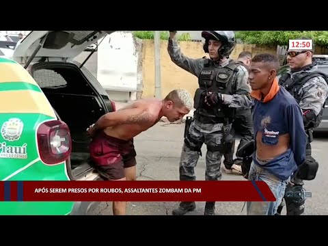 Após serem presos por roubos, assaltantes zombam da PM 11 01 2023