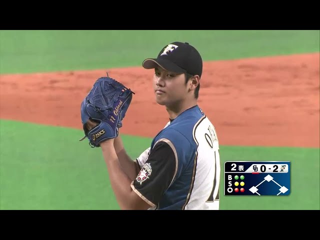 2回表 ファイターズ先発・大谷 2回まで無失点!! 2014/5/20 F-D