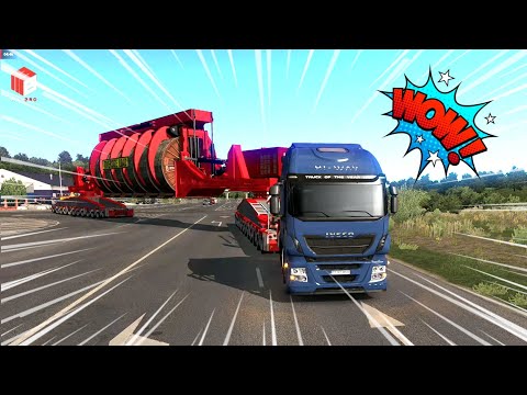 260-Ton Behemoth Across 3 Giant Bridges | Euro TruckSimulator Mega Transport