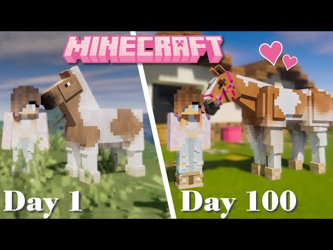 1OO Days in Minecraft - EPIC Horse Survival!