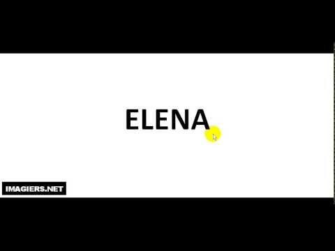 How to pronounce ELENA