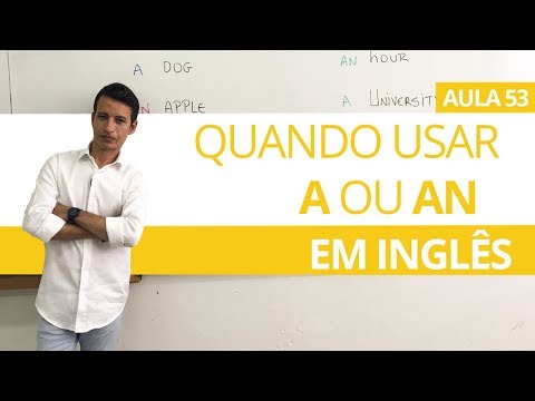 WHEN TO USE A OR AN IN ENGLISH - INDEFINITE ARTICLES CLASS 53 FOR BEGINNERS - PROFESSOR KENNY