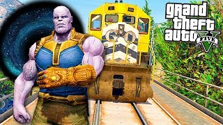 GTA 5 Моды - ТАНОС ПРОТИВ ПОЕЗДА! - ВОЙНА БЕСКОНЕЧНОСТИ МСТИТЕЛИ В ГТА 5 МОДЫ! - GTA 5 МОДЫ ОБЗОР