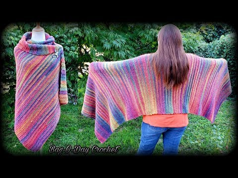 How To Crochet An Easy Rectangle Shawl | A Night At The Opera | Bagoday Crochet Tutorial #631