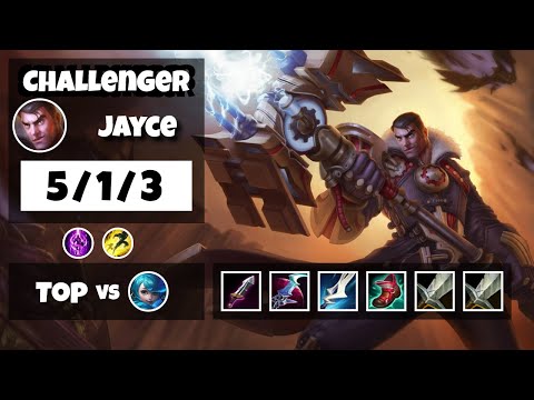 Jayce vs Gwen 11.8 Top Lane S11 Challenger Gameplay (5/1/3) - KOREAN