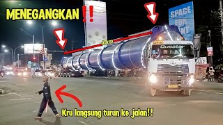Download lagu BIKIN PANAS DINGIN‼️Penuh Drama, Truk Muatan Tabung Super Panjang Berbelok Di Ringroad Jogja‼️ mp3