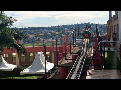 Ndejje View Primary School pupils on a train drive at Freedom City on swimming day first term 2023