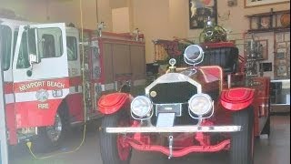 preview picture of video 'A Close look at 1920 American LaFrance Type 75 Fire Engine. Balboa Island Newport Beach Fire Station'