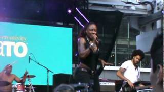 Jully Black - &quot;Running&quot; - Performing at Yonge-Dundas Square, Toronto, ON - 06/11/10