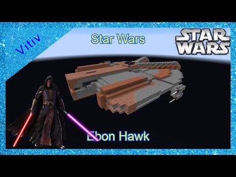 Star Wars Dynamic-Class Freighter 'Ebon Hawk' in Minecraft - Tutorial