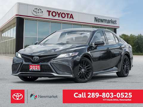 2021 Toyota Camry XSE Auto in Black for sale at Newmarket Toyota in Newmarket, ON