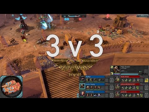 Dawn of War 2 - 3v3 | BugaBuga + Batpimp + Vroom-Vroom [vs] Cheekie Monkie + LEMAN RUSS + repelsteel