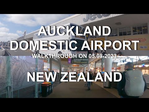 Aeroporto Doméstico de Auckland | 4K | Passo a passo em 05.08.2023 | Auckland | Ilha do Norte | Nova Zelândia