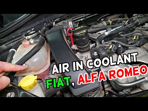 AIR BUBBLE IN THE ANTIFREEZE COOLANT TANK RESERVOIR ON FIAT ALFA ROMEO, FIAT GRANDE PUNTO BRAVO DOBL