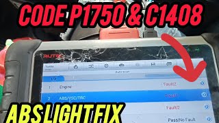 Code P1750 & C1408:Brake ECU Fault | Left Rear Speed Sensor FIX.